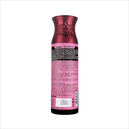 Ajmal Oud Vanilla Non-Alcoholic Deodorant Body Spray - BODY