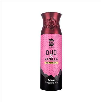 Ajmal Oud Vanilla Non-Alcoholic Deodorant Body Spray - pack