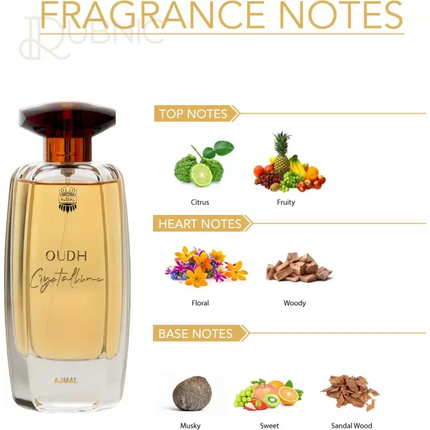 ajmal Oudh Crystalline Perfume 100ml - PERFUME