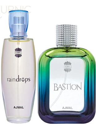 Ajmal Raindrops EDP Floral Chypre Perfume 50ml + Bastion