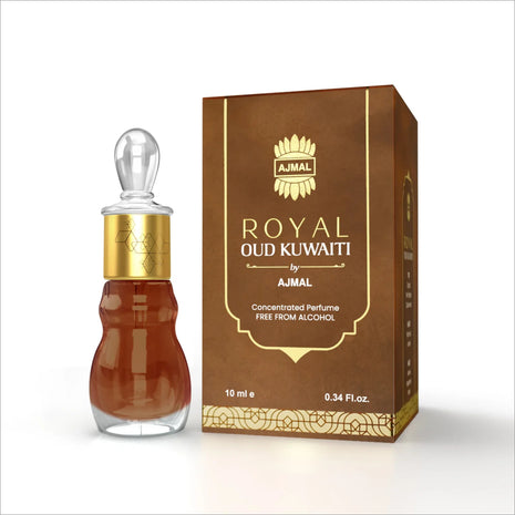 a bottle of royal oud kilwath next to a box