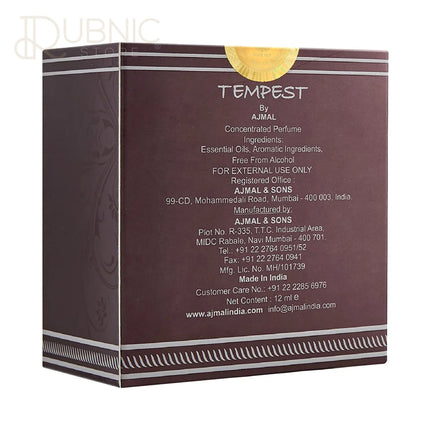 Ajmal Tempest CP For Men And Women 12 ML Free From Alcohol -