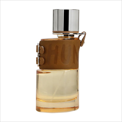 a bottle of perfume on a white background