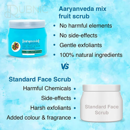 Aryanveda Mix Fruit Face Scrub pack of 3 - FACE SCRUB