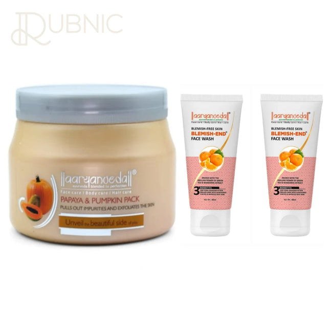 Aryanveda Papaya Pumpkin Face Pack & 2 pis Blemish-End Face