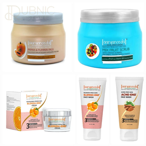 Aryanveda Papaya Pumpkin Face Pack & Blemish-End Cream ACNE