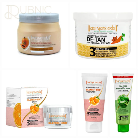 Aryanveda Papaya Pumpkin Face Pack & Blemish-End Cream &