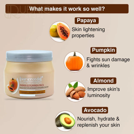 Aryanveda Papaya Pumpkin Face Pack & Carrot & Almond De-Tan