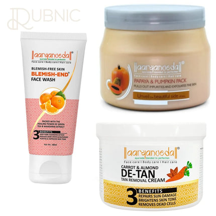 Aryanveda Papaya Pumpkin Face Pack & Carrot & Almond De-Tan