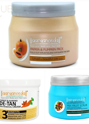 Aryanveda Papaya Pumpkin Face Pack & Aryanveda Mix Fruit