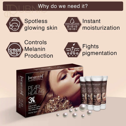 Aryanveda Pearl Healing 3X Home Spa Kit pack of 2 - FACIAL