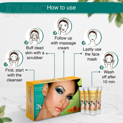 Aryanveda Unisex Papaya Facial Kit for Instant Glowing Skin