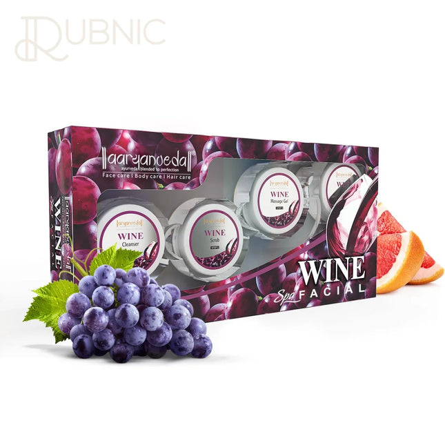 Aryanveda Wine Facial Kit for Soft Glowing & Brighter Skin -