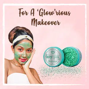 The Beauty Co. Glitter Glow Mask - Green Tea & Aloe Vera