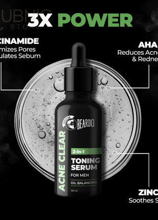 Beardo Acne Clear 2 In 1 Toning Serum - FACE SERUM