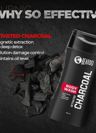 Beardo Activated Charcoal Bodywash - BODY WASH