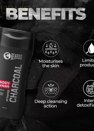 Beardo Activated Charcoal Bodywash - BODY WASH