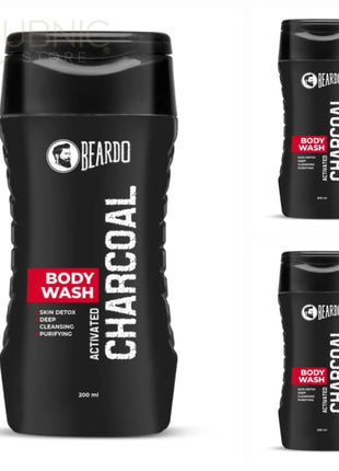 Beardo Activated Charcoal Bodywash pack of 3 - BODY WASH