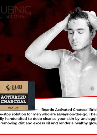 Beardo Activated Charcoal Brick Soap - BATH SHOP