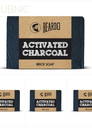 Beardo Activated Charcoal Brick Soap pack of 4 - BATH SHOP