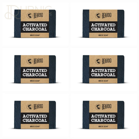 Beardo Activated Charcoal Brick Soap pack of 6 - BATH SHOP