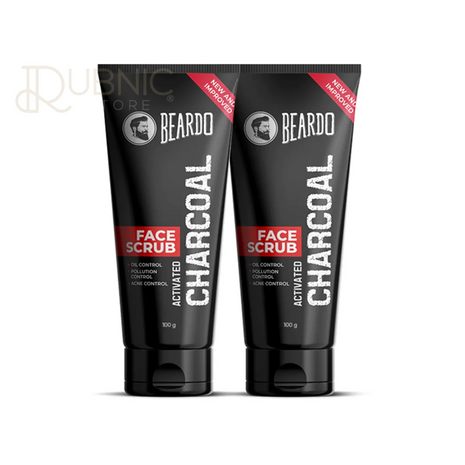 Beardo Activated Charcoal Face Scrub pack of 2 - FACE SCRUB