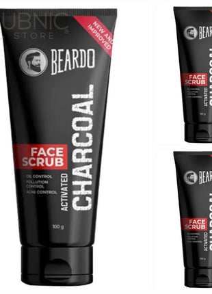 Beardo Activated Charcoal Face Scrub pack of 3 - FACE SCRUB