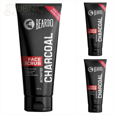 Beardo Activated Charcoal Face Scrub pack of 3 - FACE SCRUB