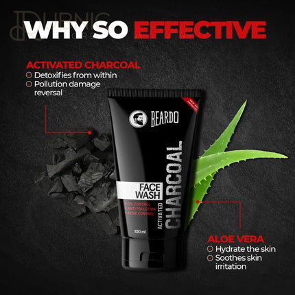 Beardo Activated Charcoal Facewash 100 ML PACK OF 2 - face