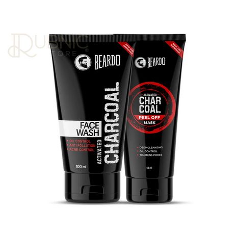 Beardo Activated Charcoal Facewash & Peel Off Mask Combo -