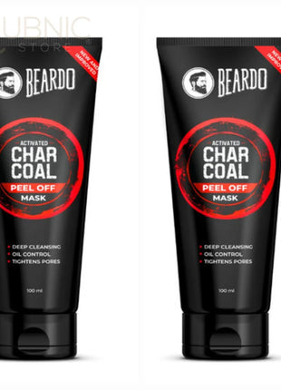 Beardo Activated Charcoal Peel Off Mask pack of 2 - PEEL OFF