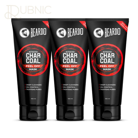 Beardo Activated Charcoal Peel Off Mask pack of 3 - PEEL OFF