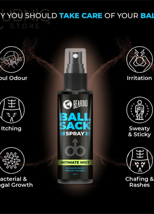 Beardo Ball Sack Spray - For Fresh & Dry Balls pack of 2 -