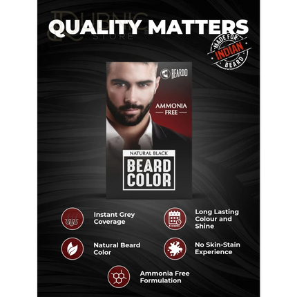 Beardo Beard Color For Men - Natural Black - BEARD COLOUR