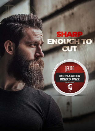 Beardo Beard & Mustache Wax - Extra Strong - beard wax