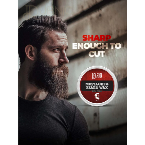 Beardo Beard & Mustache Wax - Extra Strong - beard wax