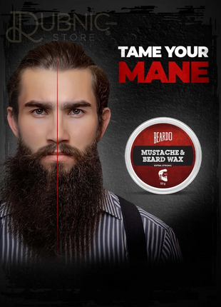 Beardo Beard & Mustache Wax - Extra Strong - beard wax