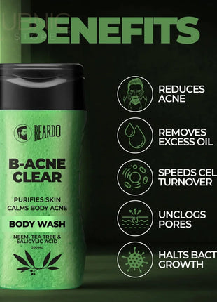 Beardo BODY-ACNE Clear Bodywash pack of 2 - BODY WASH