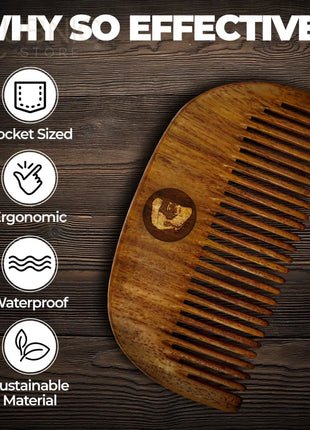 Beardo Compact Sheesham Beard Comb - Comb