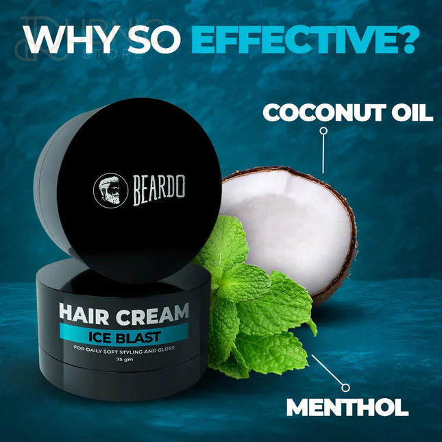 Beardo Cooling Hair Cream (For Daily Use) - hair cream oil