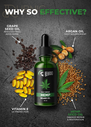 Beardo Daily Repair Hemp Beard Oil - Beard & Hair Growth Oil