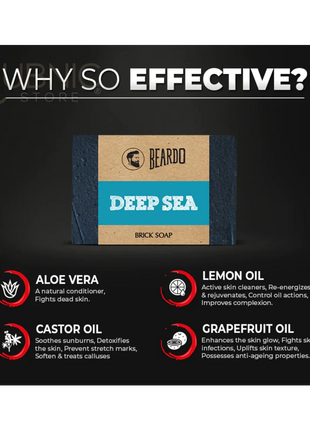 Beardo Deep Sea Brick Soap - BATH SHOP