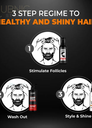 Beardo Hair Fall Control Kit (Shampoo Serum & Growth Oil) -