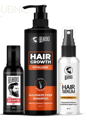 Beardo Hair Fall Control Kit (Shampoo Serum & Growth Oil) -