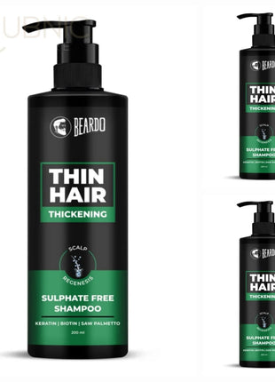 Beardo Hair Thickening Sulphate Free Shampoo pack of 3 -