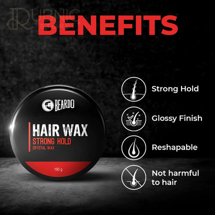 Beardo Hair Wax Strong Hold Crystal Gel Wax pack 3 - hair