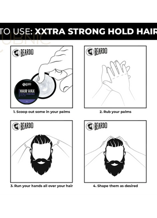 Beardo Hair Wax XXTRA STRONGHOLD Crystal Wax - hair wax