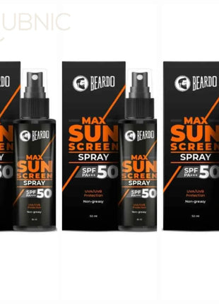 Beardo Max Sunscreen Spray SPF-50 pack of 3 - SUNSCREEN