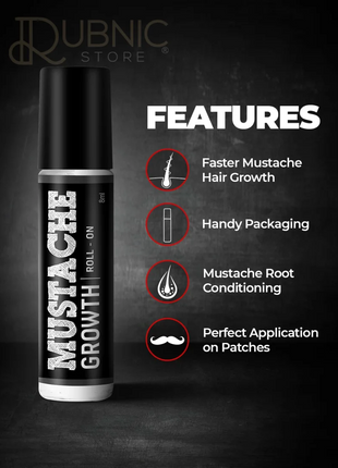 Beardo Mustache Growth Roll On - 8 ml - Mustache Growth Roll