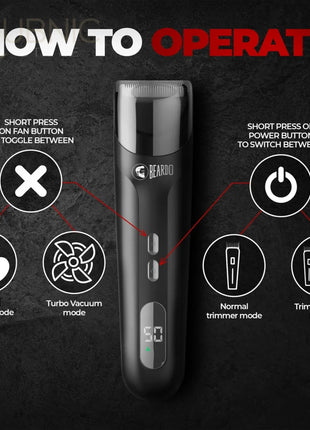 Beardo Ninja-X Pro Vacuum Trimmer - TRIMMER